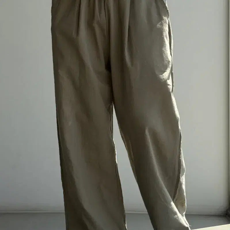 [BUNJANG] 26ss Linen Wide Pants Khaki/Black (Set of 2) / 26ss 린넨 와이드 팬츠 카키/블랙 L(30~32)사이즈 일괄 판매.