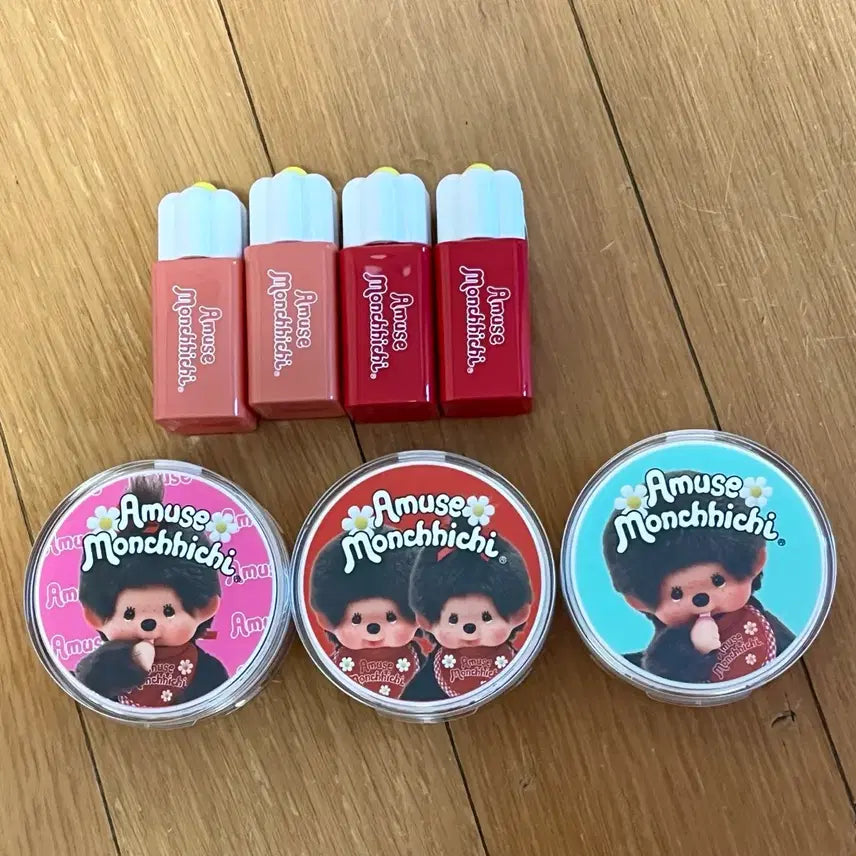 [BUNJANG] Amuse x Monchhichi Bundle Set Sealed Mini Cushion & Mini Tint / [일괄미개봉새상품] 어뮤즈 몬치치 미니쿠션 미니틴트