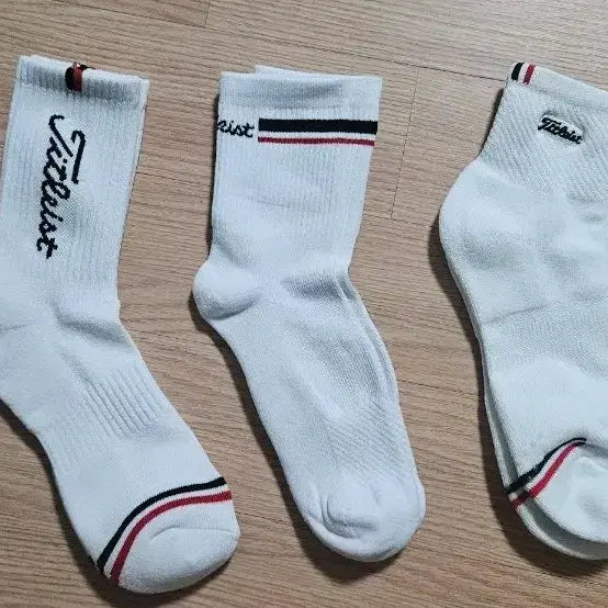 [BUNJANG] Titleist Men's Golf Socks - White (3-Pair Set) / 타이틀 남성골프 양말 화이트