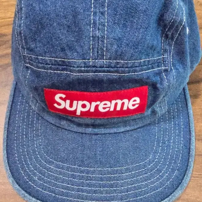 [BUNJANG] Supreme Washed Chino Camp Cap Denim 19SS / 슈프림 워시드 치노 캠프캡 데님 19SS