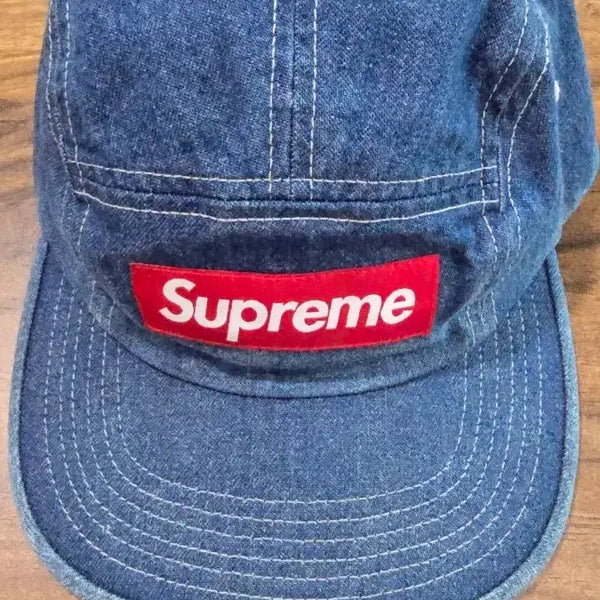 [BUNJANG] Supreme Washed Chino Camp Cap Denim 19SS / 슈프림 워시드 치노 캠프캡 데님 19SS