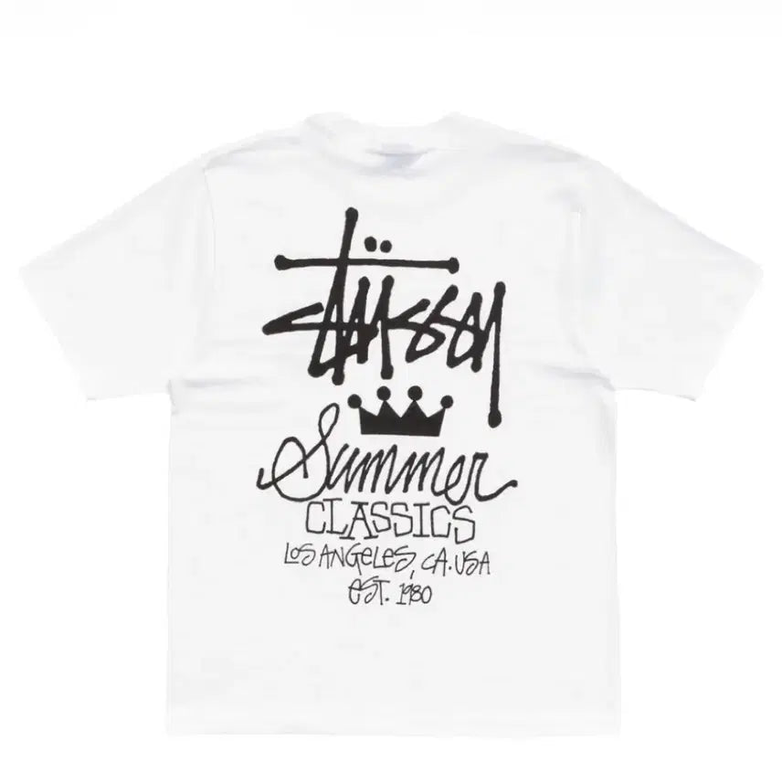 [BUNJANG] Stussy Summer Classic T-Shirt White XL / 스투시 썸머 클래식 반팔 티셔츠 화이트 [XL]