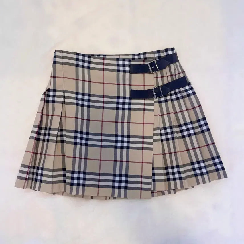 [BUNJANG] Burberry London Nova Check Mini Skirt - Vintage Beige Brown / 버버리 런던 노바체크 플리츠 스커트 /빈티지 베이지 브라운 미니