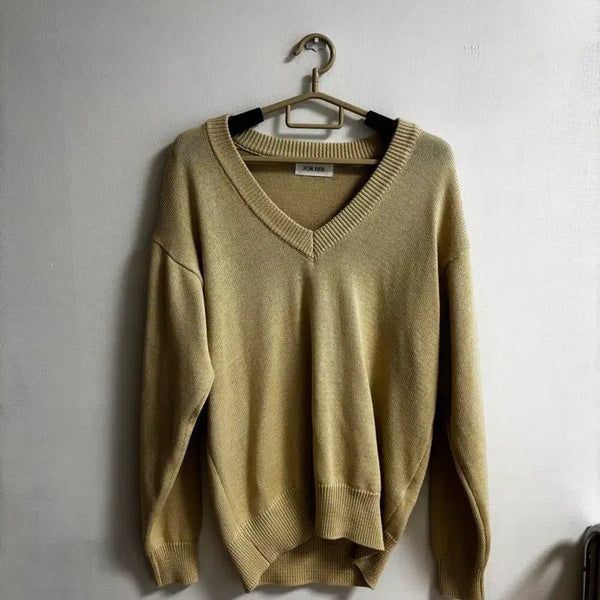 [BUNJANG] FOHER Oversized Fit Knit Beige / 포허 오버핏 니트 베이지
