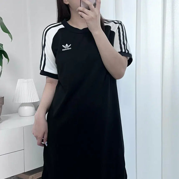 [BUNJANG] Adidas Black Colorblock Dress XS / 아디다스 블랙 배색 원피스 [ XS ]