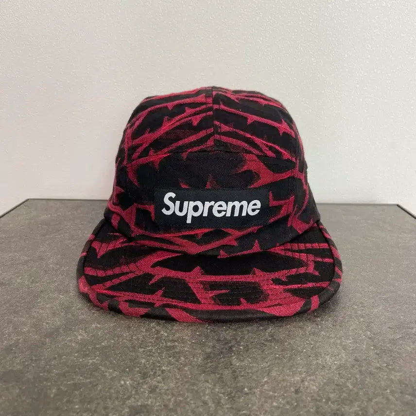 [BUNJANG] Supreme Box Logo Camp Cap Hat - Sorrento Red / (OS) 슈프림 박스로고 캠프캡 모자 쏜 레드