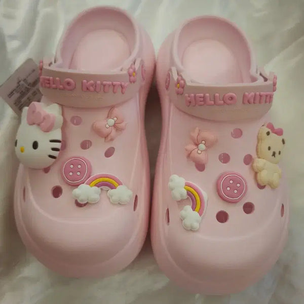 [BUNJANG] Hello Kitty Pink Slippers / 헬로키티 핑크 슬리퍼 새상품