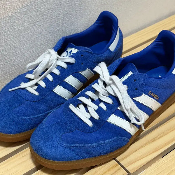 [BUNJANG] Adidas Samba Blue Leather Sneakers / 아디다스 삼바 블루 285