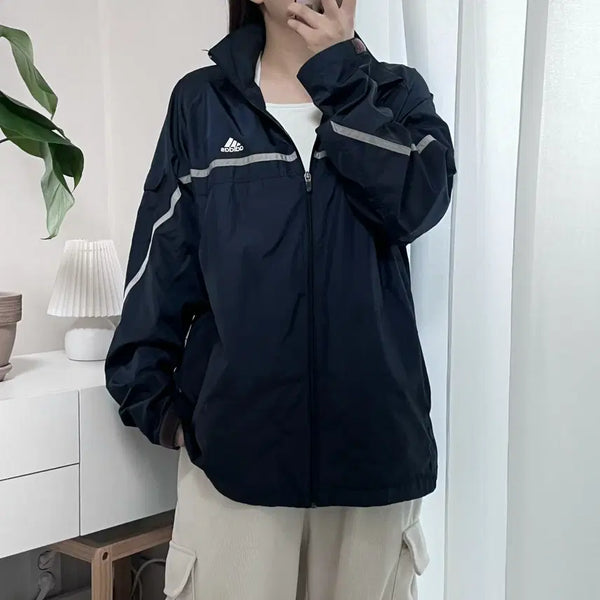 [BUNJANG] Adidas Navy Windbreaker Jacket (Size 110) / 아디다스 네이비 윈드브레이커 바막 [ 110 ]