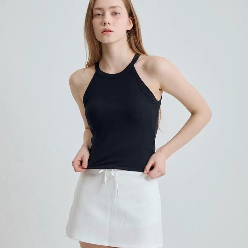 [BUNJANG] Lcherish Halterneck Crop Sleeveless Top S / [새상품/S]르세렌 홀터넥 크롭 나시탑