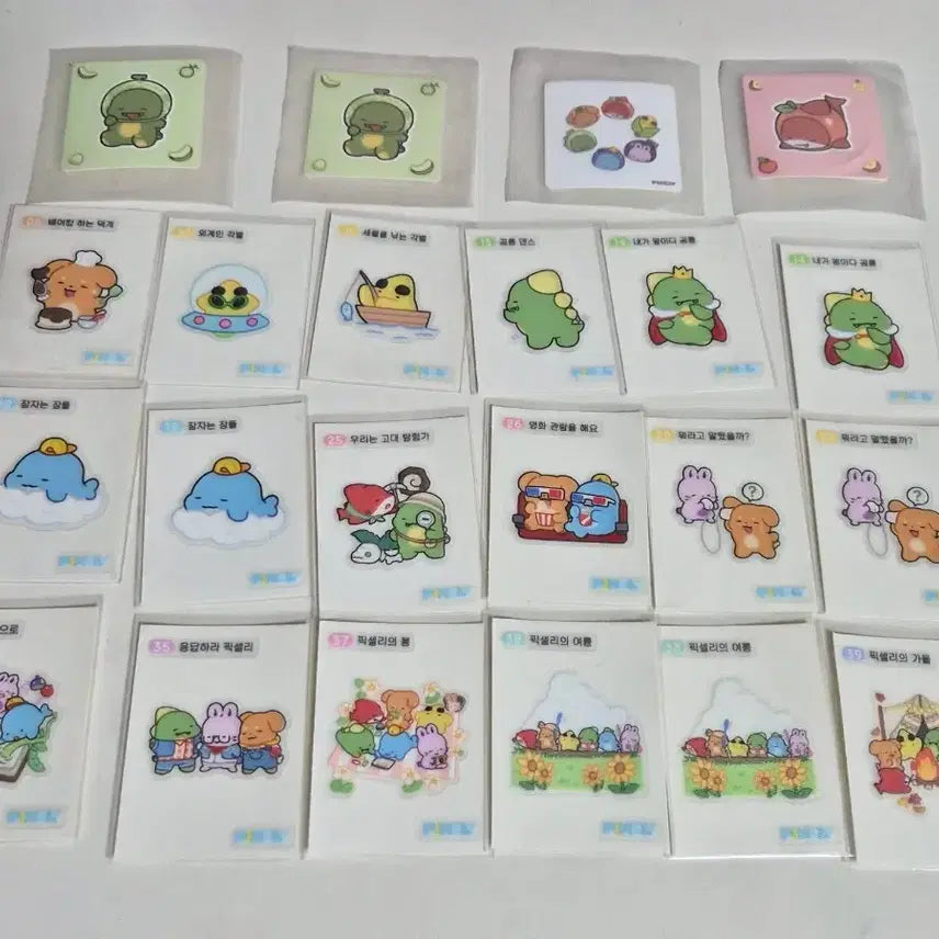 [BUNJANG] Pixelley Bread & Jelly Sticker Set / 픽셀리 빵,젤리 띠부실, 스티커 팝니다