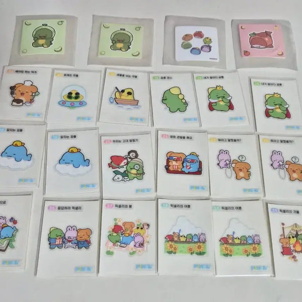 [BUNJANG] Pixelley Bread & Jelly Sticker Set / 픽셀리 빵,젤리 띠부실, 스티커 팝니다