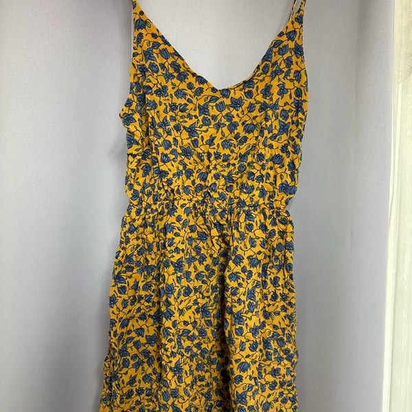 [BUNJANG] Yellow Flower Bustier Dress / 옐로 플라워 뷔스티에 원피스