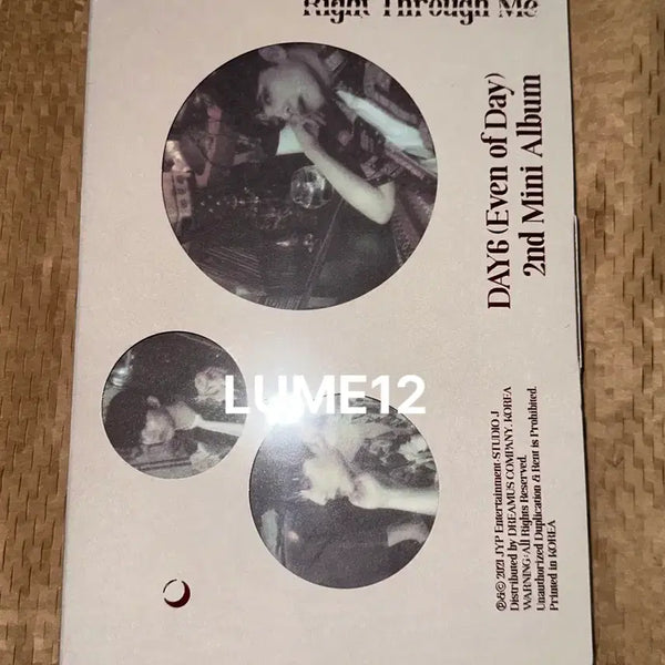 [BUNJANG] DAY6 Even of Day Right Through Me Sealed Album / 데이식스 이븐오브데이 Right through me 라뚜미 미개봉 앨범