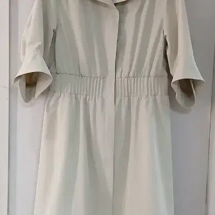 [BUNJANG] TIME by HANDSOME Beige Pleated Hem Dress / 한섬 타임 원피스