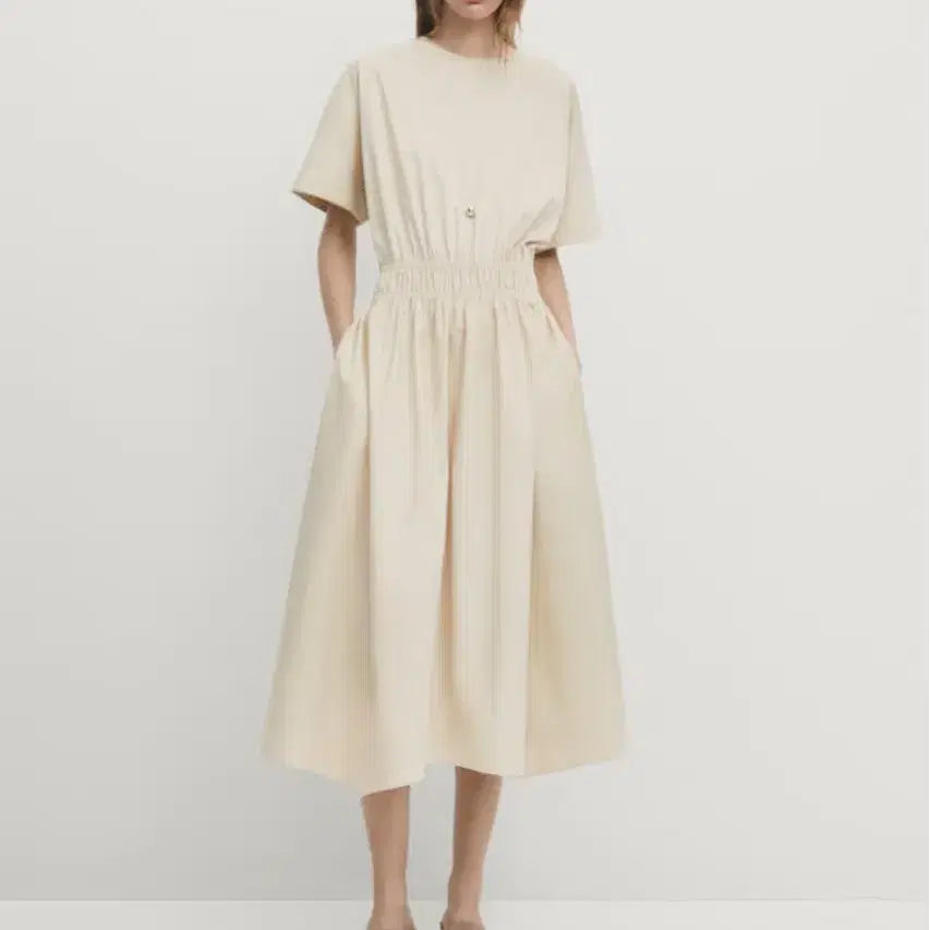[BUNJANG] Massimo Dutti Back Slit Cotton Dress / 마시모두띠 백트임 코튼 원피스
