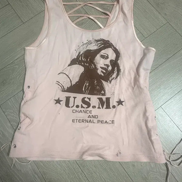 [BUNJANG] Vintage Y2K Gyaru Sleeveless Top / 빈티지 y2k 갸루 여자 나시