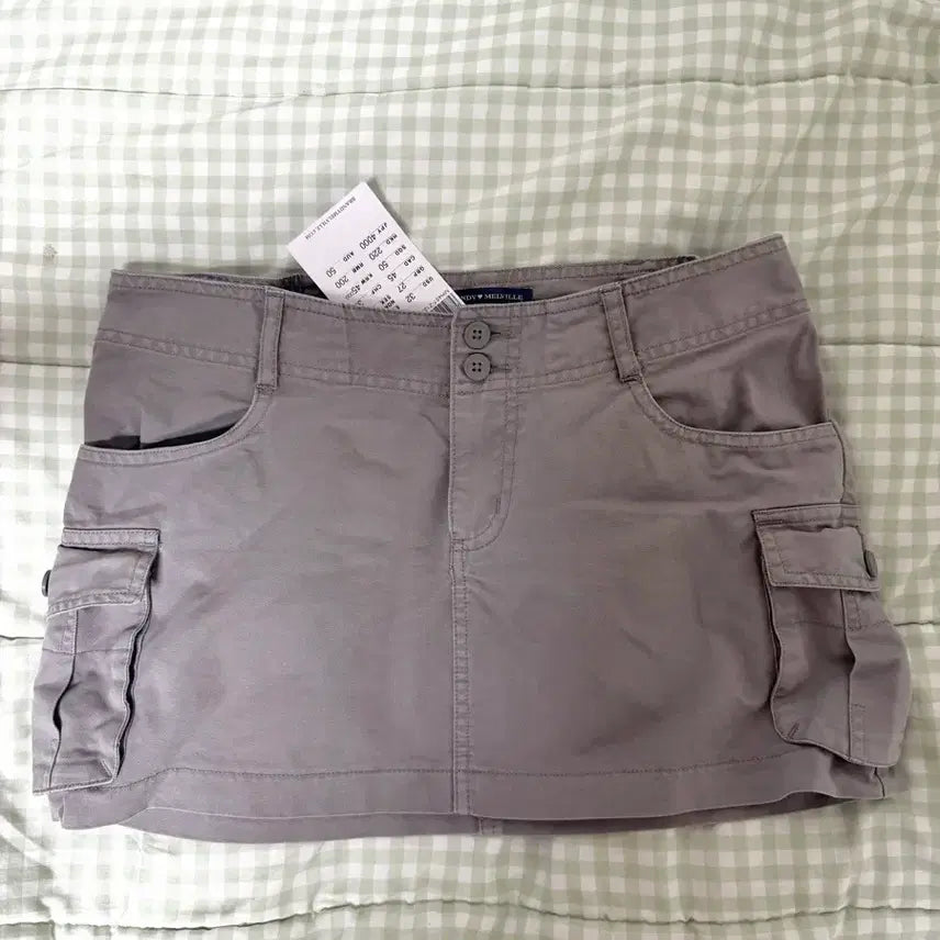 [BUNJANG] Brandy Melville Grey Mini Skirt / [태그 ㅇ] 브랜디 멜빌 그레이 색상 미니 스커트 치마