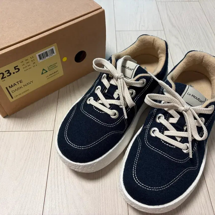 [BUNJANG] Lemouton Mate Navy 235 Shoes / 새상품 르무통 메이트 네이비 235
