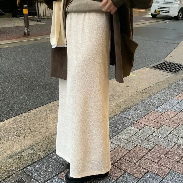 [BUNJANG] Shop Hour Pale Lace Banding Long Skirt / 샵아워 페일레이스 밴딩 스커트