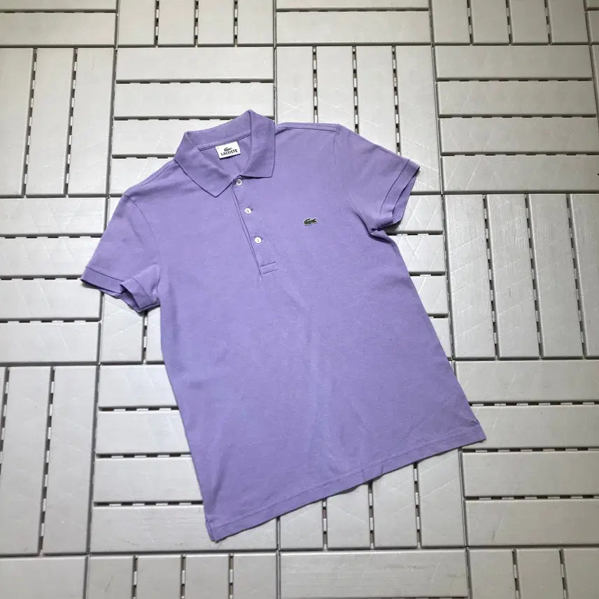 [BUNJANG] Lacoste Embroidered Short-Sleeve Polo Shirt - Lavender / [2]라코스테 자수 반팔 카라티 연보라 0576
