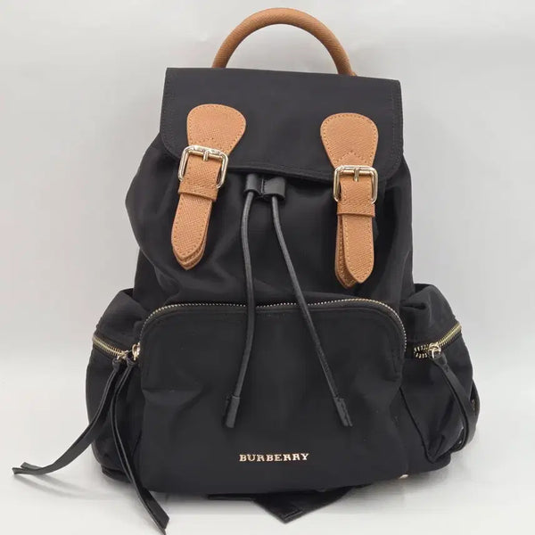 [BUNJANG] Burberry Backpack Black Gold Buckle / 버버리 백팩 블랙 금장 버클