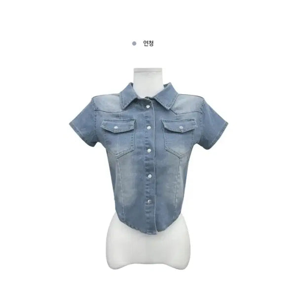 [BUNJANG] Denim Short Sleeve Jacket / 반팔 청자켓