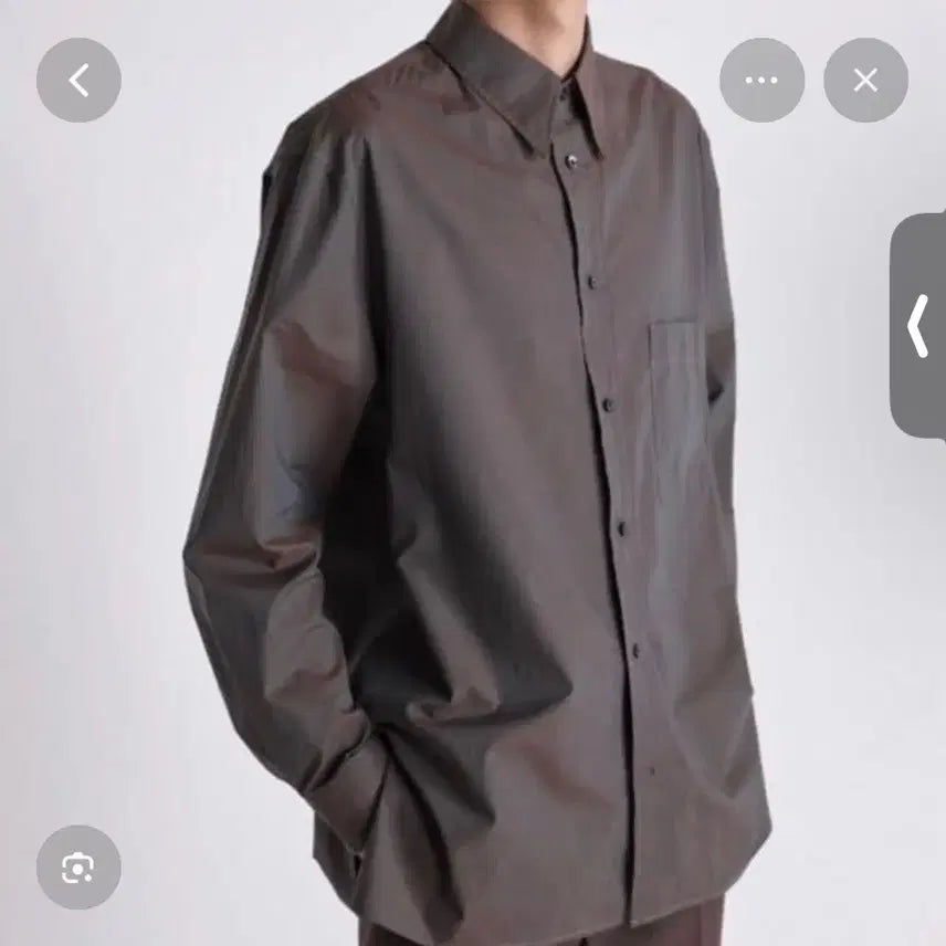 [BUNJANG] Lemaire Straight Collar Shirt Coffee / (48)르메르 스트레이트 카라 셔츠 커피