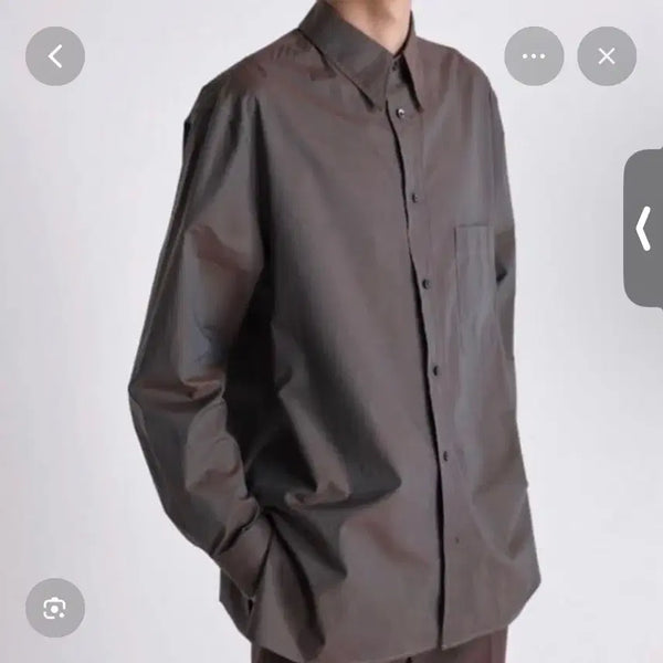 [BUNJANG] Lemaire Straight Collar Shirt Coffee / (48)르메르 스트레이트 카라 셔츠 커피
