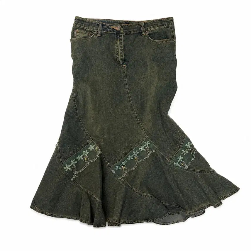 [BUNJANG] Dera Cubin Fairy Skirt Flower Vintage Gyaru Mori / 데라 큐빈 페어리 스커트 플라워 빈티지 갸루 모리