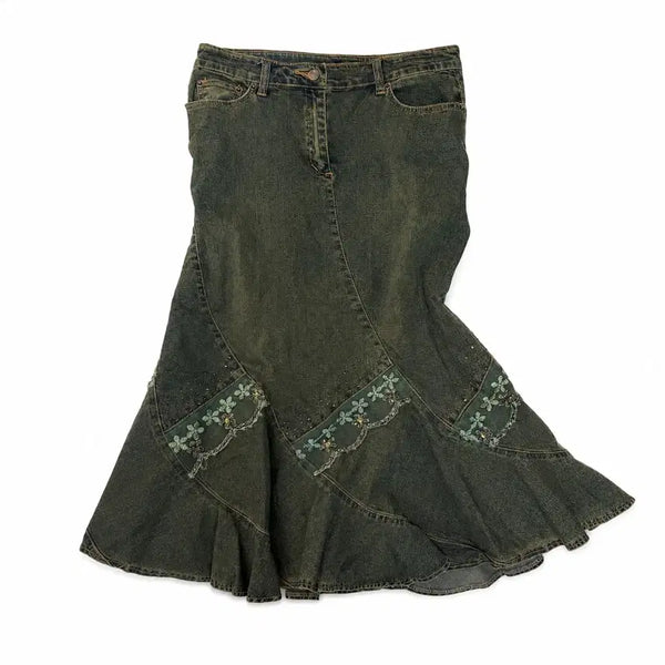 [BUNJANG] Dera Cubin Fairy Skirt Flower Vintage Gyaru Mori / 데라 큐빈 페어리 스커트 플라워 빈티지 갸루 모리