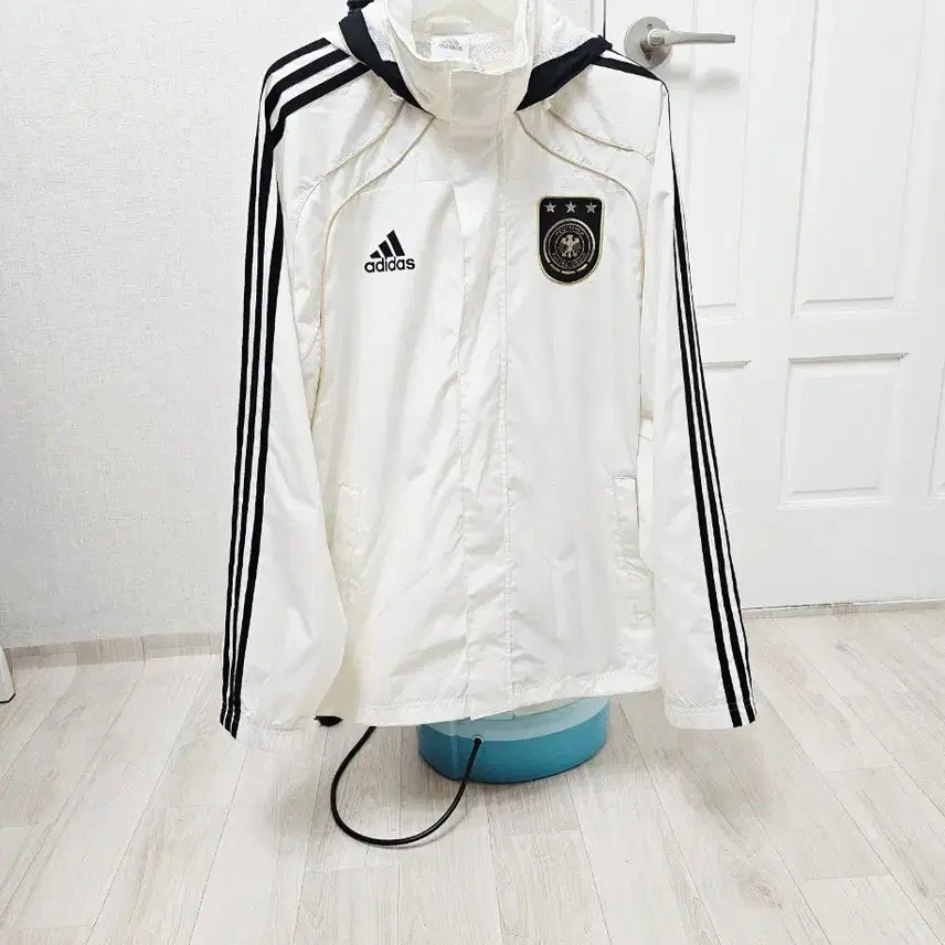 [BUNJANG] Adidas Germany Rain Jacket Windbreaker White/Black / (95~100)M 초대장급 아디다스 독일 [흰검] 레인자켓 바람막이