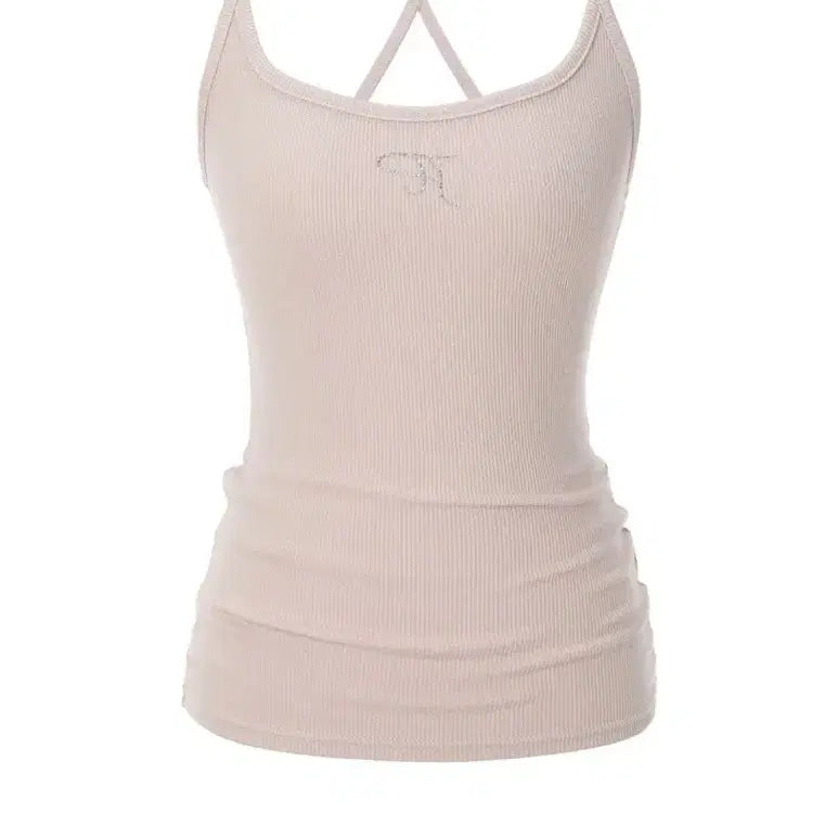 [BUNJANG] 3Times Jewel Cross Bag Tank Top Pink S / 쓰리타임즈 쥬얼 크로스 백 탱크탑 핑크 s
