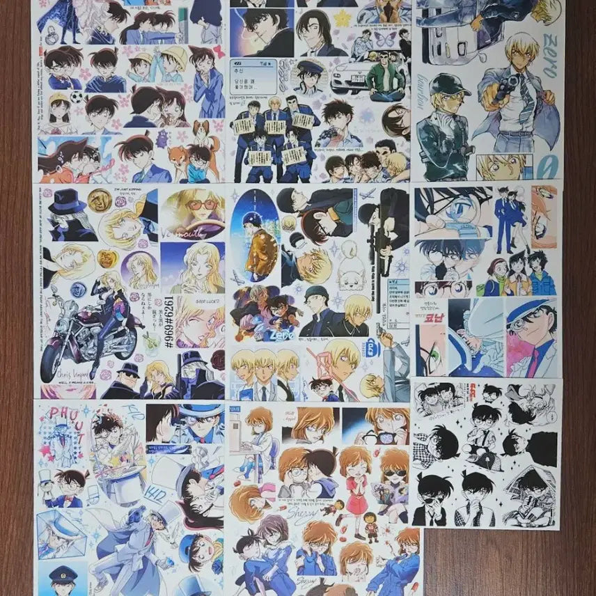 [BUNJANG] Detective Conan Anime Stickers (Full Set) / 명탐정 코난 애니 인믹 인스 수꾸 다꾸 스티커 띵 처분