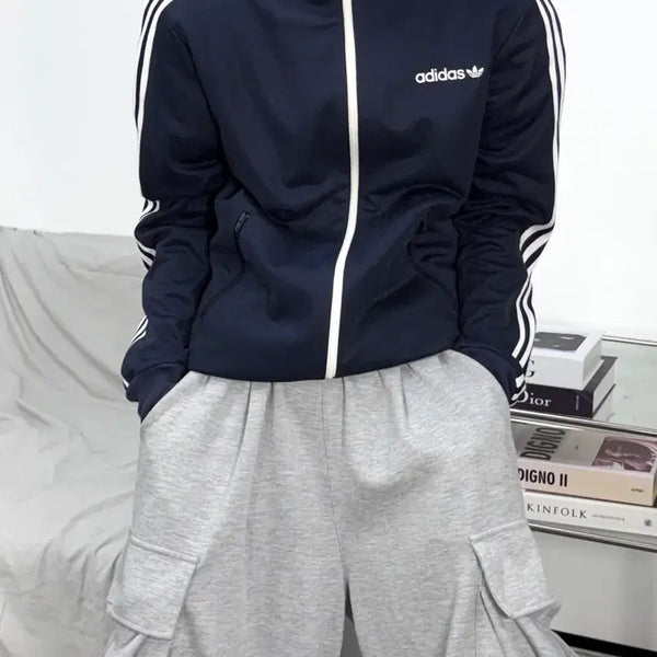 [BUNJANG] Adidas Beckenbauer Track Top Jersey Navy M / 아디다스 네이비 베켄바우어 트랙탑 져지 M