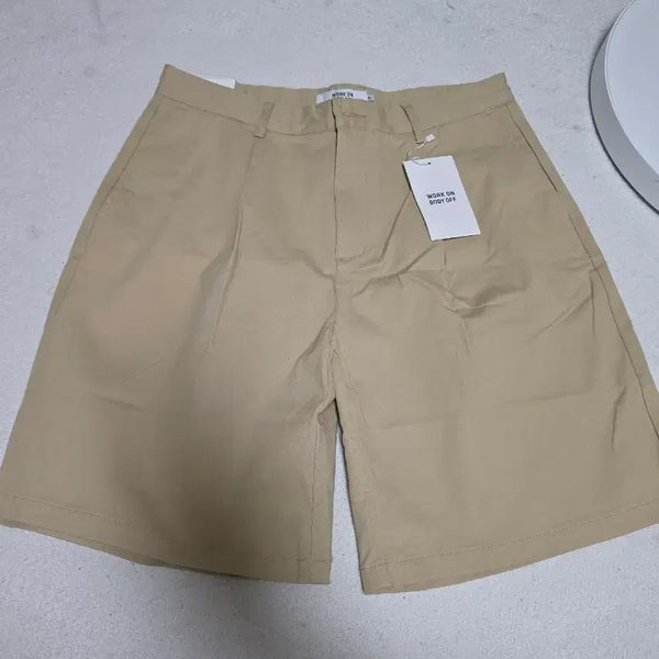 [BUNJANG] Work On Body Off Cotton Shorts Beige XL / 워크온바디오프 면반바지