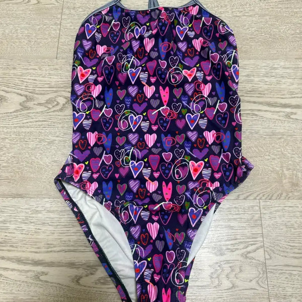 [BUNJANG] Lemango Heart Pattern Swimsuit Size 90 / 르망고 하트 패턴 수영복 90