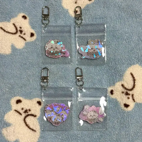[BUNJANG] Glitter Dark Magical Character Acrylic Keyring / 글리터 치이카와 흑화 매지컬 캐릭터 아크릴 키링