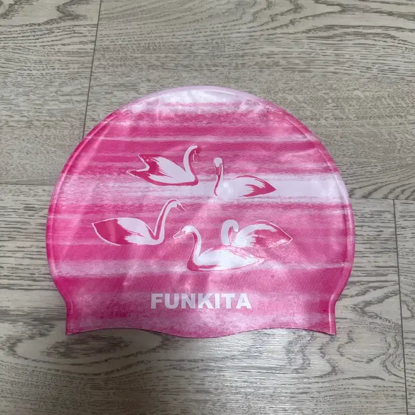 [BUNJANG] Funkita Pink Flamingo Swim Cap / 펑키타 수영모자 핑크 플라밍고