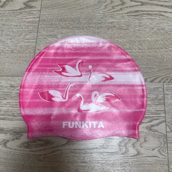 [BUNJANG] Funkita Pink Flamingo Swim Cap / 펑키타 수영모자 핑크 플라밍고