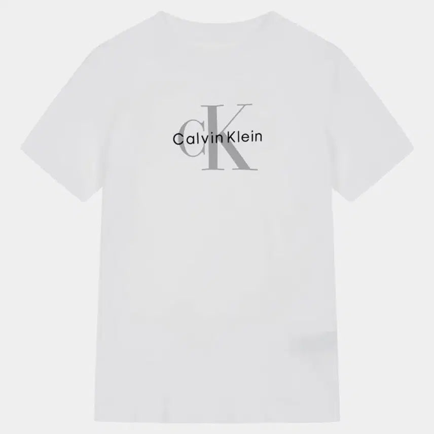 [BUNJANG] Calvin Klein Monogram Short Sleeve T-Shirt / 캘빈클라인 모노그램 반팔 티셔츠
