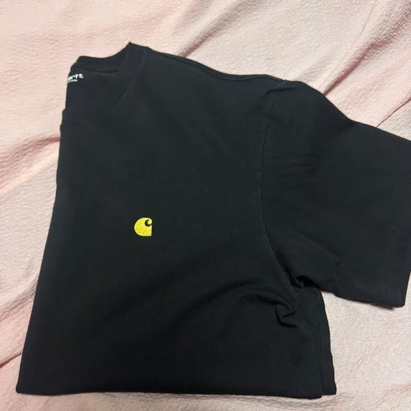 [BUNJANG] Carhartt WIP Chase Short Sleeve T-Shirt Black Gold / 칼하트 WIP 숏슬리브 체이스 티셔츠 블랙 골드 반팔티