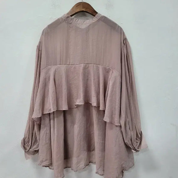[BUNJANG] Lutique Sheer Shirring Blouse / Lutique 시스루 셔링 블라우스