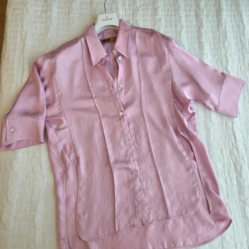 [BUNJANG] System Pink Short-Sleeve Shirt / 시스템 핑크반팔셔츠/새상품