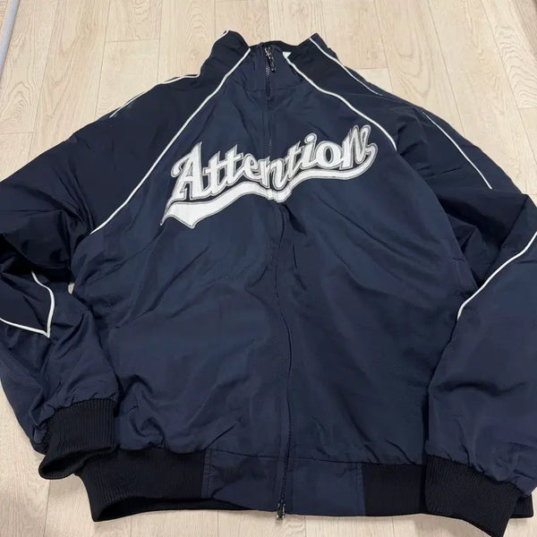 [BUNJANG] JEMUT Attention Zip-Up Jacket Navy / 어텐션 집업 자켓 네이비 / JEMUT / L