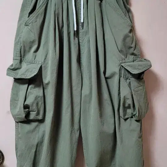 [BUNJANG] Summer Wide Cargo Pants / 여름 와이드 . 카고바지