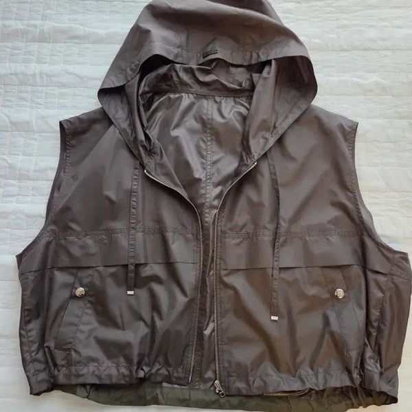 [BUNJANG] System Hooded Vest Khaki / 시스템(새상품)후드 조끼 카키