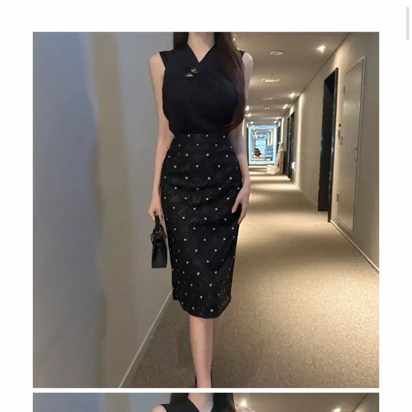 [BUNJANG] Imported Rachelle Rowthem Jay Setup Black / 수입 라첼 로썸제이 셋업