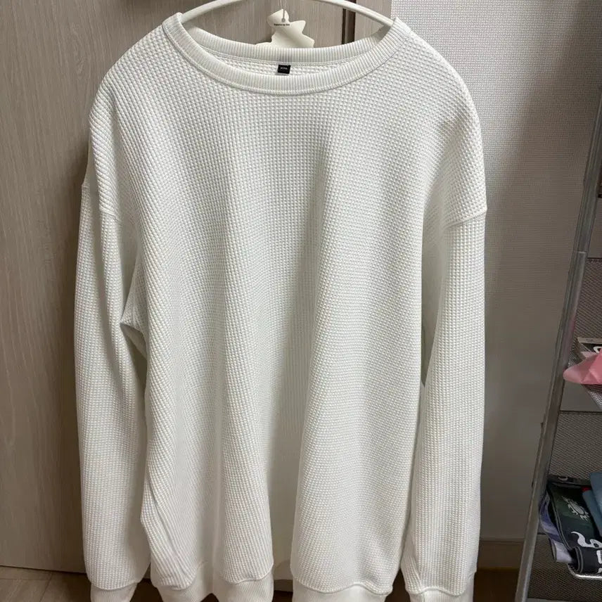 [BUNJANG] Muji Waffle T-Shirt White XXL / (XXL) 무인양품 와플티 화이트