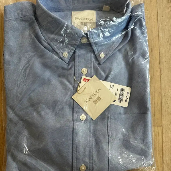 [BUNJANG] JW Anderson x Uniqlo Striped Shirt M Blue / JW앤더슨 유니클로 셔츠 블루 M 새상품